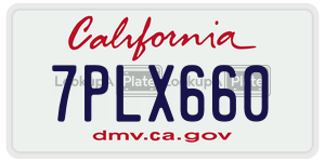 7PLX660  license plate in CA
