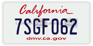 7SGF062 license plate in California