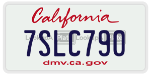 7SLC790 license plate in California