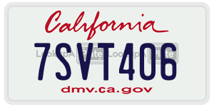 7SVT406 license plate in California