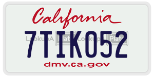 7TIK052 license plate in California