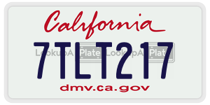 7TLT217 license plate in California