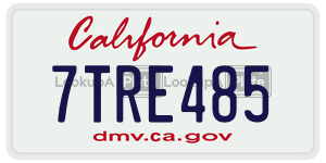 7TRE485  license plate in CA