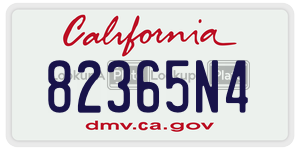 82365N4  license plate in CA