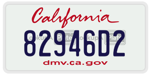 82946D2 license plate in California