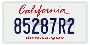 85287R2 license plate in California