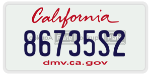 86735S2 license plate in California