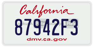 87942F3  license plate in CA