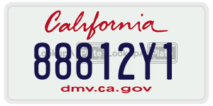 88812Y1  license plate in CA
