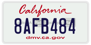 8AFB484 license plate in California