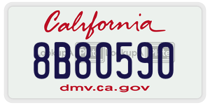 8B80590 license plate in California