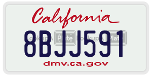 8BJJ591 license plate in California