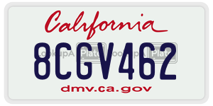8CGV462  license plate in CA