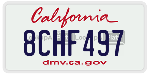 8CHF497  license plate in CA