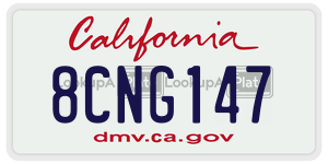 8CNG147  license plate in CA