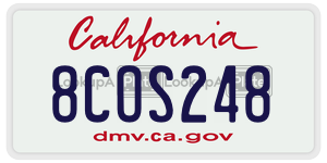 8COS248  license plate in CA