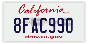 8FAC990 license plate in California