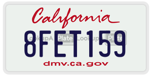 8FET159  license plate in CA