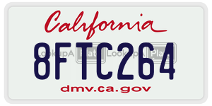 8FTC264 license plate in California