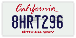 8HRT296 license plate in California