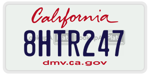 8HTR247  license plate in CA