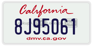 8J95061 license plate in California