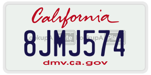 8JMJ574  license plate in CA