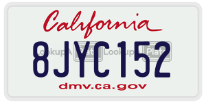 8JYC152 license plate in California