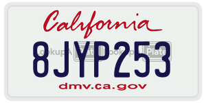 8JYP253  license plate in CA