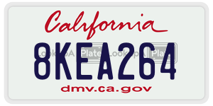 8KEA264 license plate in California