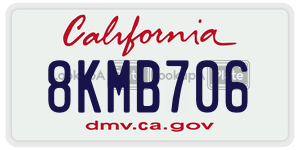 8KMB706 license plate in California