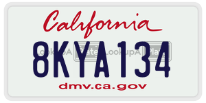 8KYA134 license plate in California