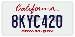 8KYC420 license plate in California