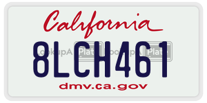 8LCH461  license plate in CA