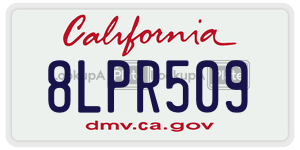 8LPR509 license plate in California
