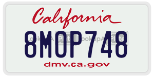 8MOP748 license plate in California