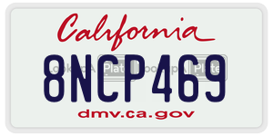 8NCP469  license plate in CA