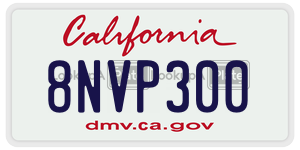 8NVP300 license plate in California