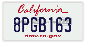 8PGB163 license plate in California
