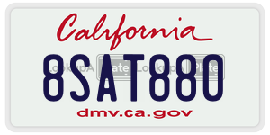 8SAT880 license plate in California