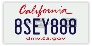 8SEY888 license plate in California