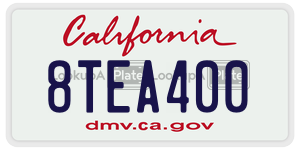 8TEA400 license plate in California