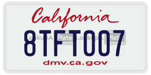 8TFT007 license plate in California