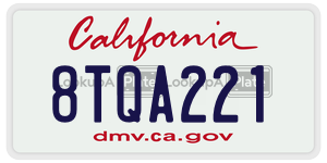 8TQA221 license plate in California