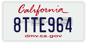 8TTE964  license plate in CA