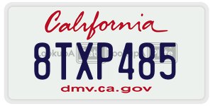8TXP485  license plate in CA