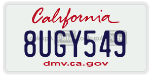 8UGY549  license plate in CA