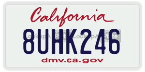 8UHK246 license plate in California