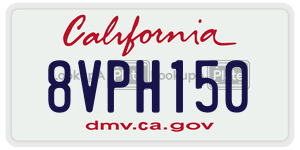 8VPH150 license plate in California