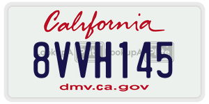 8VVH145  license plate in CA